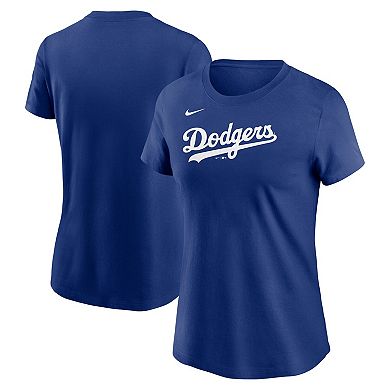 Women's Nike  Royal Los Angeles Dodgers Wordmark T-Shirt