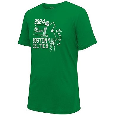 Men's Stadium Essentials Kelly Green Boston Celtics 2024 NBA Finals Champions City State T-Shirt