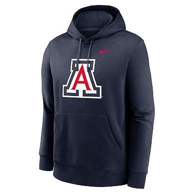 Men's Nike Navy Arizona Wildcats Primetime Evergreen Club Fleece Pullover Hoodie