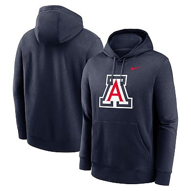 Men's Nike Navy Arizona Wildcats Primetime Evergreen Club Fleece Pullover Hoodie