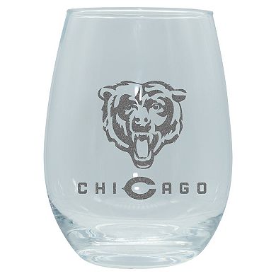 The Memory Company Chicago Bears 2-Pack 15oz. Stemless Wine Glass Set