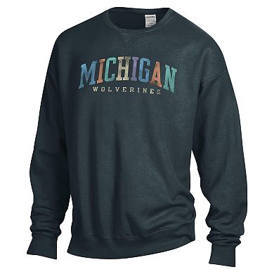 Unisex ComfortWash Gray Michigan Wolverines Oversized Pullover Sweatshirt