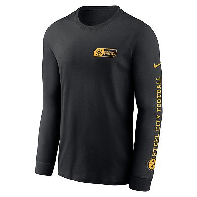 Men's Nike Black Pittsburgh Steelers All Out Long Sleeve T-Shirt