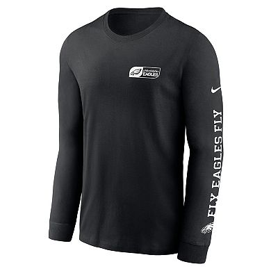 Men's Nike Black Philadelphia Eagles All Out Long Sleeve T-Shirt