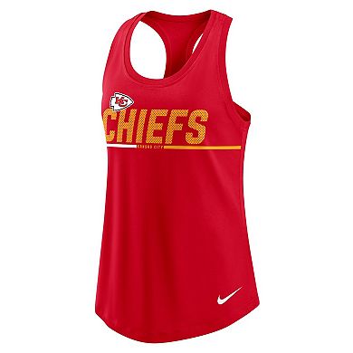 Women's Nike Red Kansas City Chiefs Team Name City Tri-Blend Racerback Tank Top