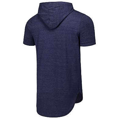 Men's Majestic Threads Navy Houston Astros Tri-Blend Hoodie T-Shirt