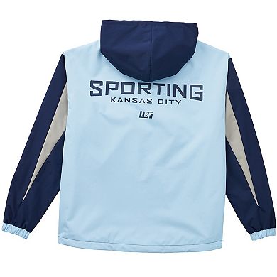 Unisex Live Breathe Futbol Navy Sporting Kansas City Tekker Half-Zip Anorak Jacket