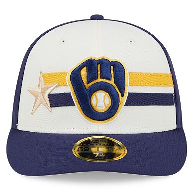 Men's New Era  Cream/Navy Milwaukee Brewers 2024 MLB All-Star Game Workout Low Profile 59FIFTY Fitted Hat