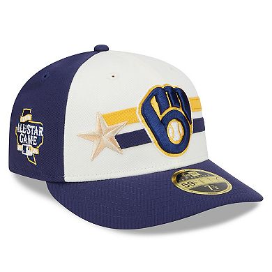 Men's New Era  Cream/Navy Milwaukee Brewers 2024 MLB All-Star Game Workout Low Profile 59FIFTY Fitted Hat