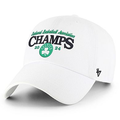 Men's '47 White Boston Celtics 2024 NBA Finals Champions Clean Up Adjustable Hat