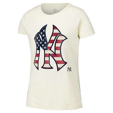 Women's New Era Cream New York Yankees Vintage T-Shirt