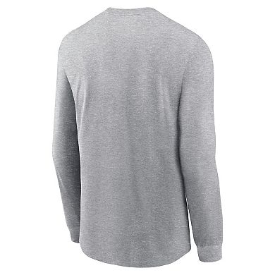 Men's Nike Heather Gray Buffalo Bills All Out Long Sleeve T-Shirt