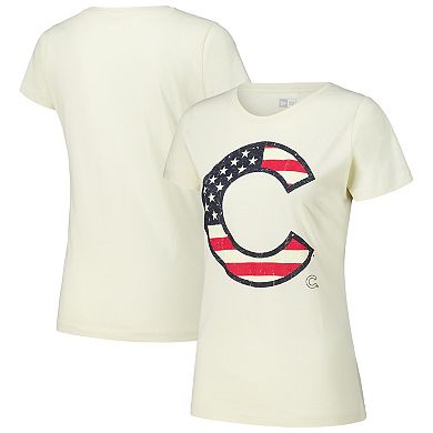 Women's New Era Cream Chicago Cubs Vintage T-Shirt