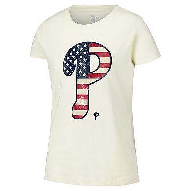 Women's New Era Cream Philadelphia Phillies Vintage T-Shirt