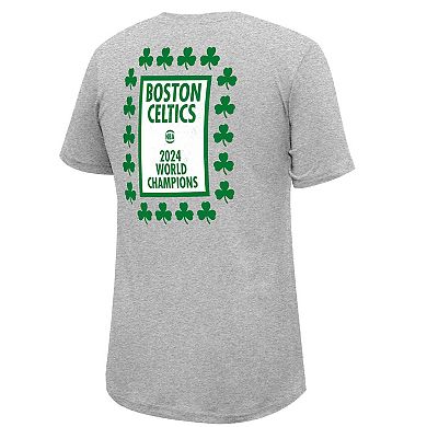 Men's Stadium Essentials Heather Gray Boston Celtics 18-Time NBA Finals Champions Banner 18 Forever T-Shirt