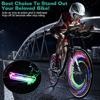 Cycling Lights Rainbow Wheel Tire Flash Lamp Set Of 2