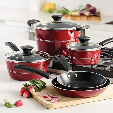 Tramontina Sicilia Aluminum Nonstick 8-Piece Cookware Set