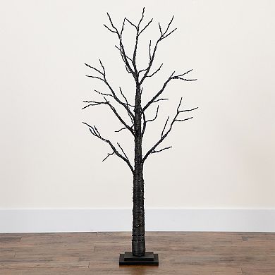 nearly natural 4-ft. Pre-Lit Halloween Black Twig Artificial Fall Tree