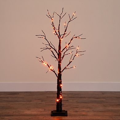 nearly natural 4-ft. Pre-Lit Halloween Black Twig Artificial Fall Tree