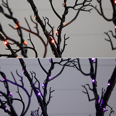 nearly natural 6-ft. Pre-Lit Halloween Minimalist Twig Artificial Fall Tree