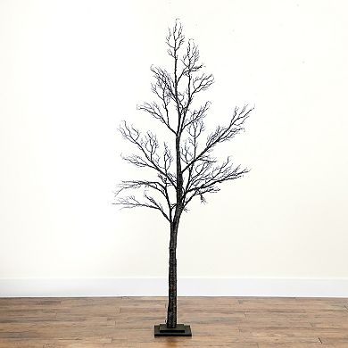 nearly natural 6-ft. Pre-Lit Halloween Minimalist Twig Artificial Fall Tree