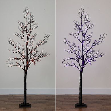 nearly natural 6-ft. Pre-Lit Halloween Minimalist Twig Artificial Fall Tree