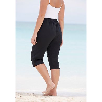 Swim 365 Women's Plus Size Taslon Cover Up Capri Pant