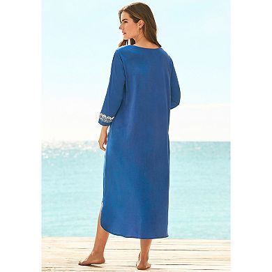 Swim 365 Women's Plus Size Embroidered Cover Up