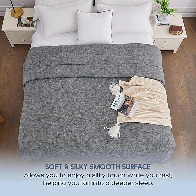 Double Sided Cooling Comforter For Hot Sleepers,soft Breathable Lightweight Comforter