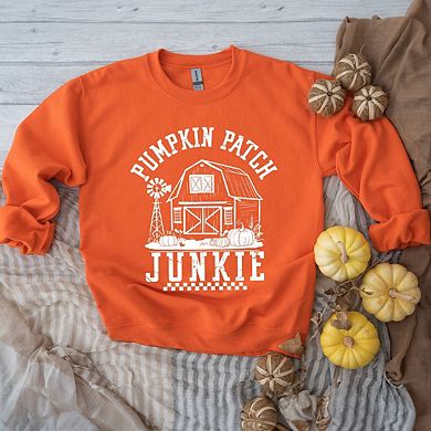 Pumpkin Patch Junkie Barn Sweatshirt