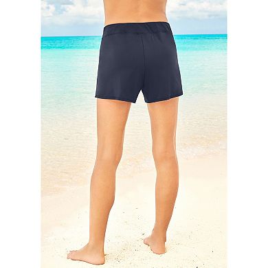 Swim 365 Women's Plus Size Wide-band Swim Short With Built-in Brief