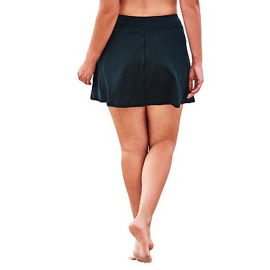 Swim 365 Women's Plus Size Zip-pocket Swim Skort