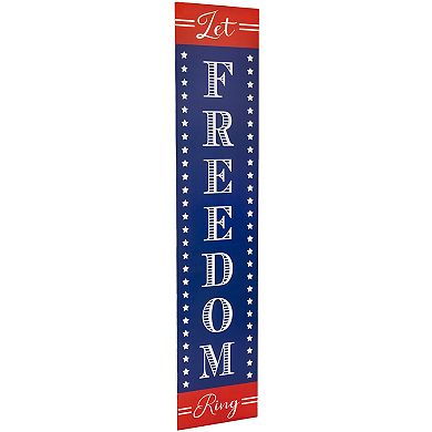 Northlight 36" Let Freedom Ring Patriotic Wooden Porch Board Sign Decoration