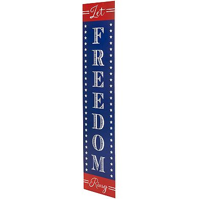 Northlight 36" Let Freedom Ring Patriotic Wooden Porch Board Sign Decoration