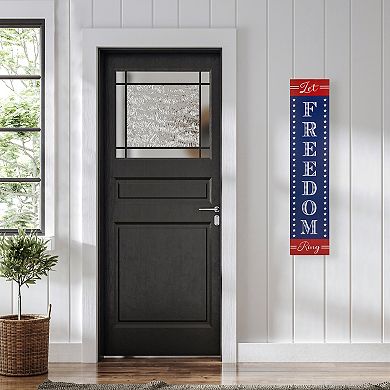 Northlight 36" Let Freedom Ring Patriotic Wooden Porch Board Sign Decoration