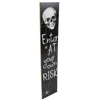 Northlight 36" Enter at Your Own Risk Wooden Halloween Porch Board Sign Decoration