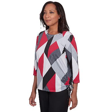 Women's Alfred Dunner Stained Glass Print Crew Neck Top