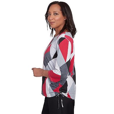 Women's Alfred Dunner Stained Glass Print Crew Neck Top