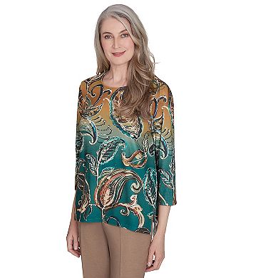 Women's Alfred Dunner Paisley Ombre Top