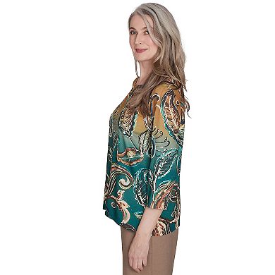 Women's Alfred Dunner Paisley Ombre Top