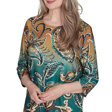 Women's Alfred Dunner Paisley Ombre Top