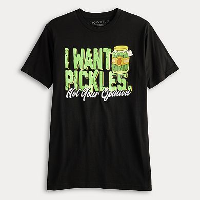 Men's I Want Pickles Not Your Opinion Graphic Tee