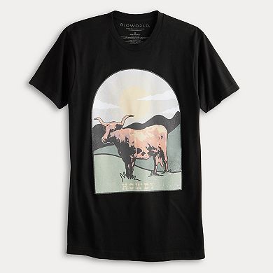 Men's Western Set Cow Graphic Tee