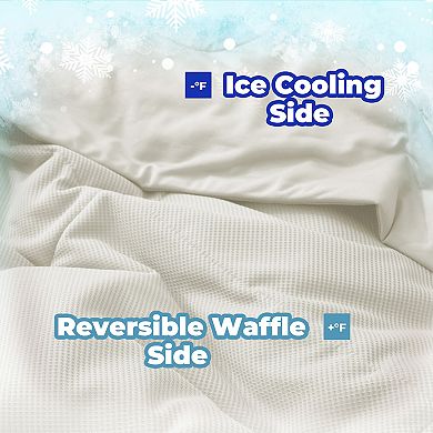 Unikome Instant Cool-to-touch Lightweight Reversible Cooling Blanket Oversize Summer Blanket