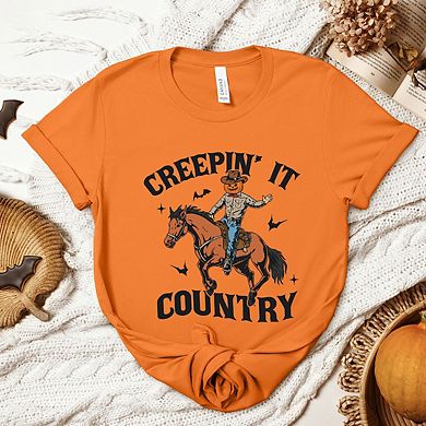 Creepin' It Country Cowboy Short Sleeve Graphic Tee