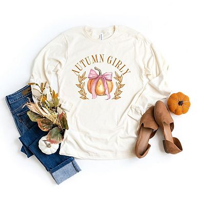 Coquette Autumn Girly Long Sleeve Graphic Tee