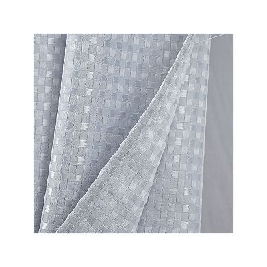 Kate Aurora Giselle Square Textured Spa Retreat Fabric Shower Curtain - Standard Size