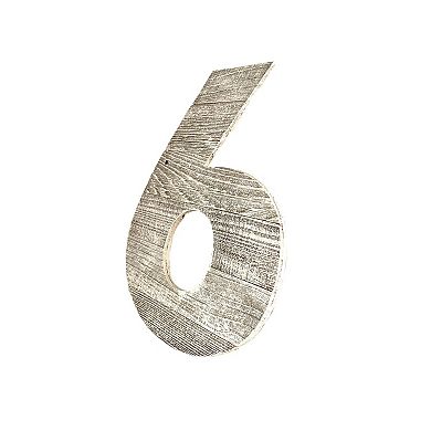 Rustic Large 16 In. Decorative Monogram Wood Number (#6)