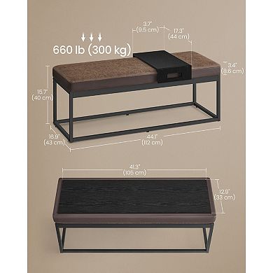 Ottoman Bench with Small Shelf - Functional and Stylish Furniture Solution