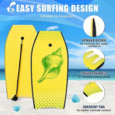 High-Performance Lightweight Bodyboard Surfing Set - Durable EPS Core & Waterproof XPE Deck